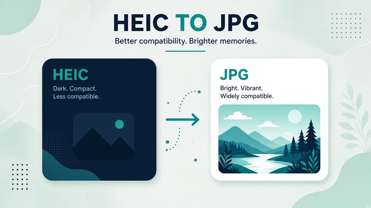 Illustration for HEIC to JPG without installing software