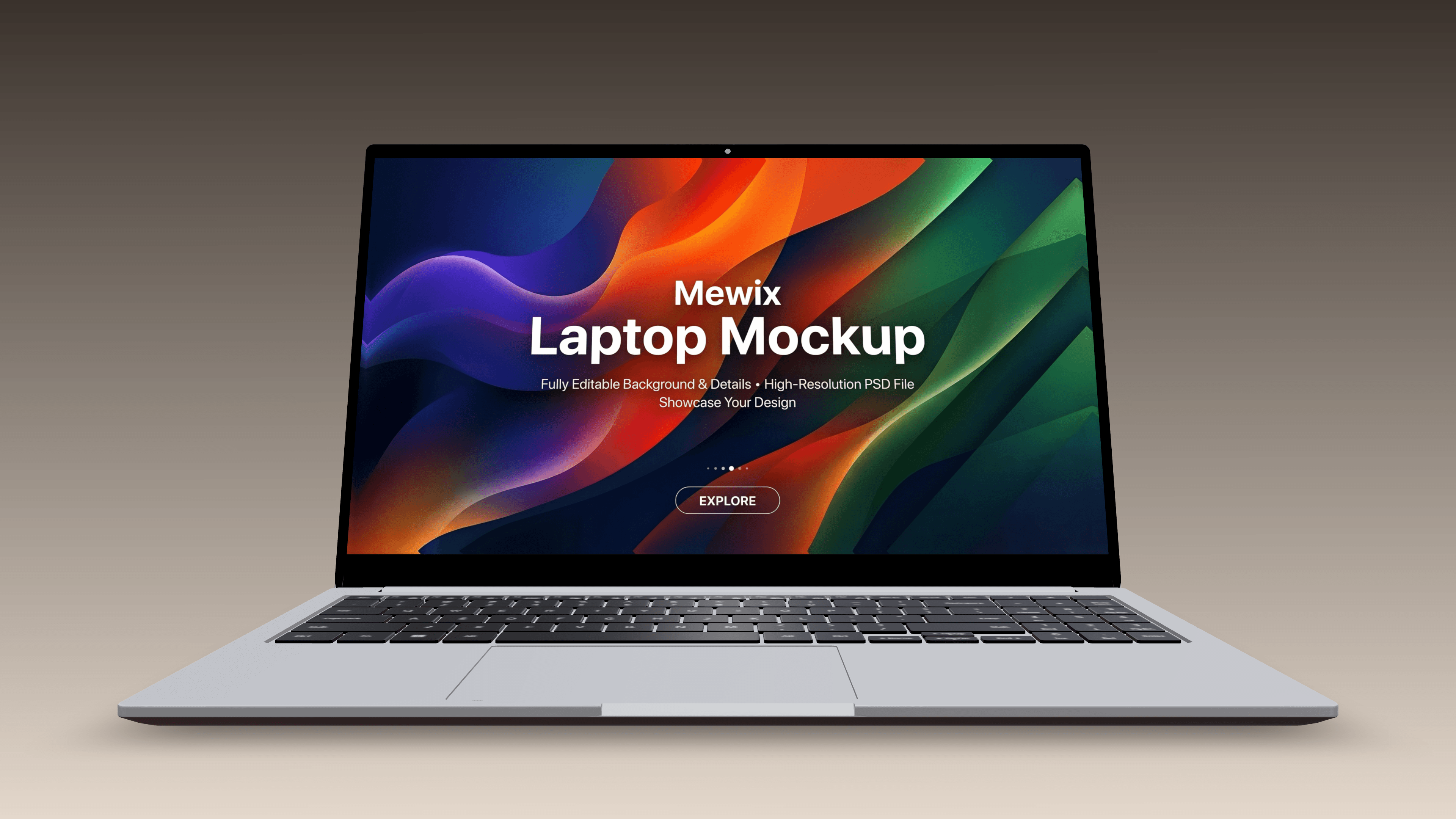 Hero laptop mockup template